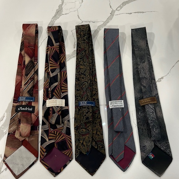 Set of 5 Rochester Special Man vintage ties-all silk - Picture 1 of 7